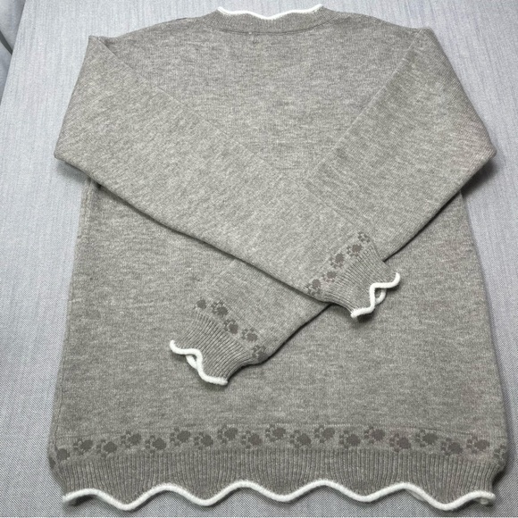 The Animal Rescue Dog Paw Print V Neck Sweater - Picture 7 of 9